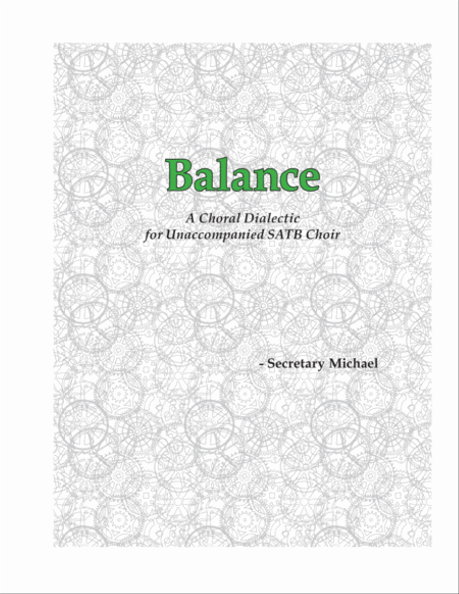 Balance: A Choral Dialectic for Unaccompanied SATB Choir 4-Part scores gallery preview page 1