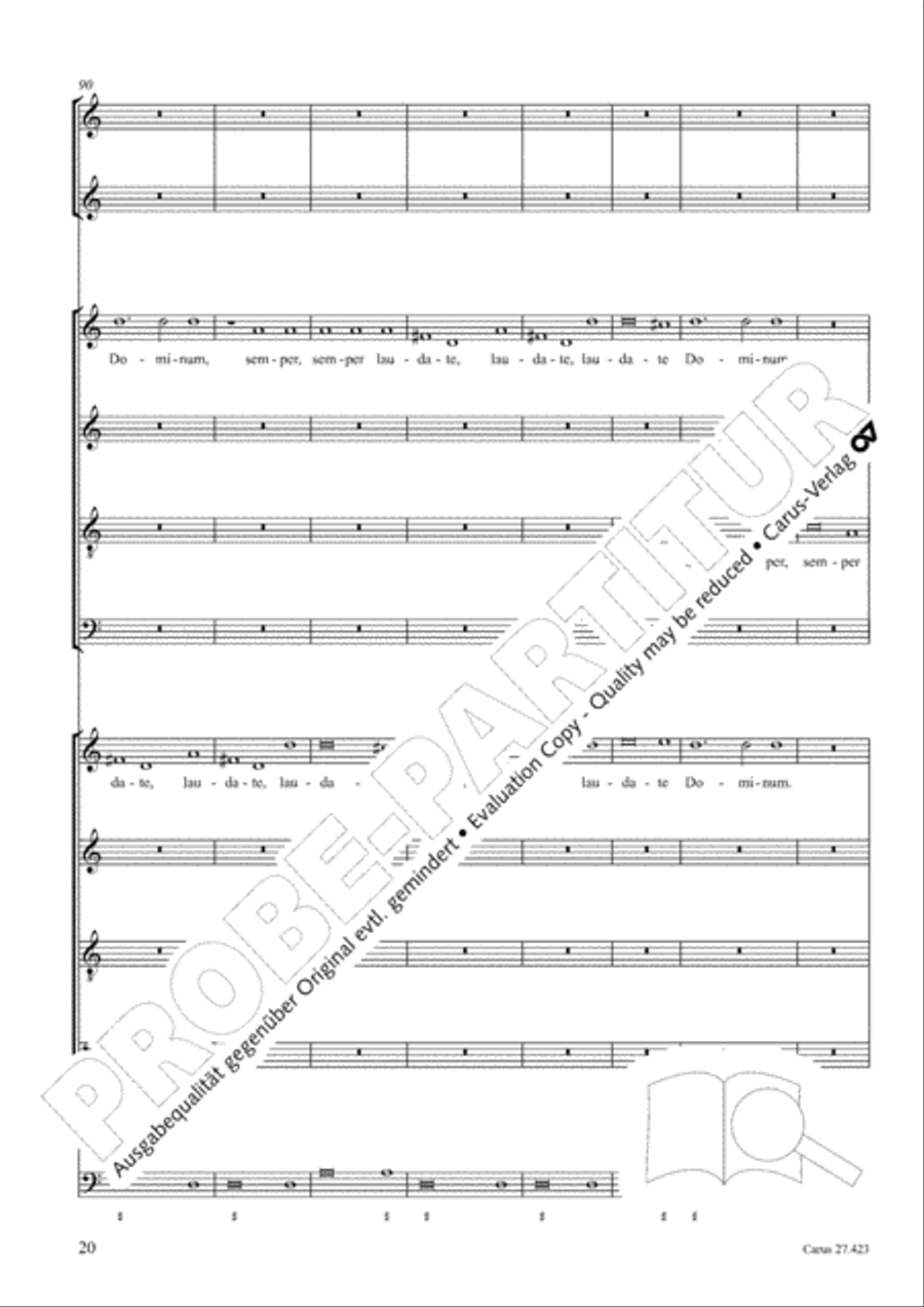 Laudate Dominum Secondo 4-Part scores gallery preview page 21