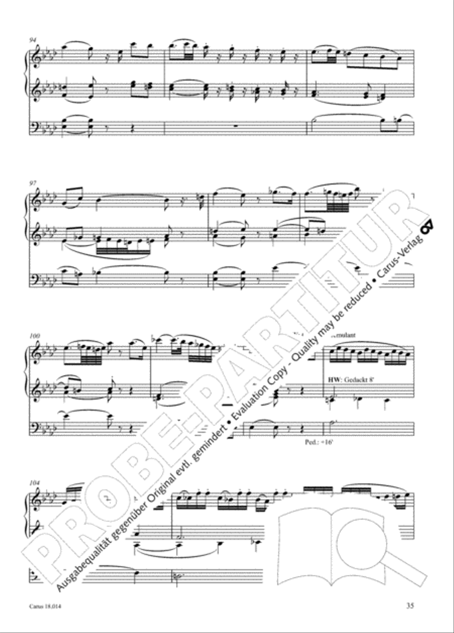 W. A. Mozart: Three organ works Organ scores gallery preview page 36