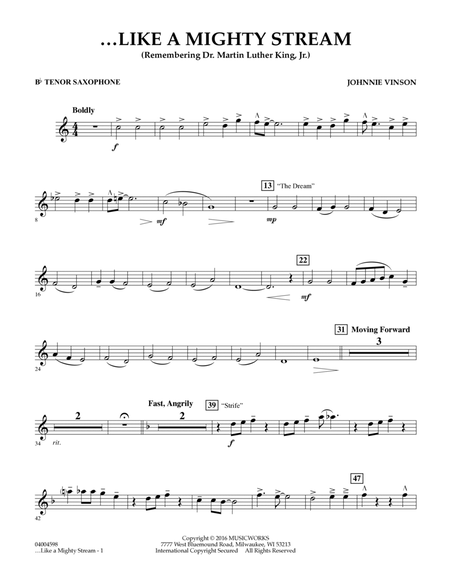 Like a Mighty Stream (for Concert Band and Narrator) - Bb Tenor Saxophone
