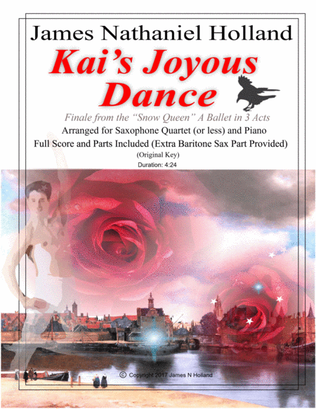 Kai's Joyous Dance: From the The Snow Queen Ballet, Arranged for Saxophone Quartet (or Less) and Pia