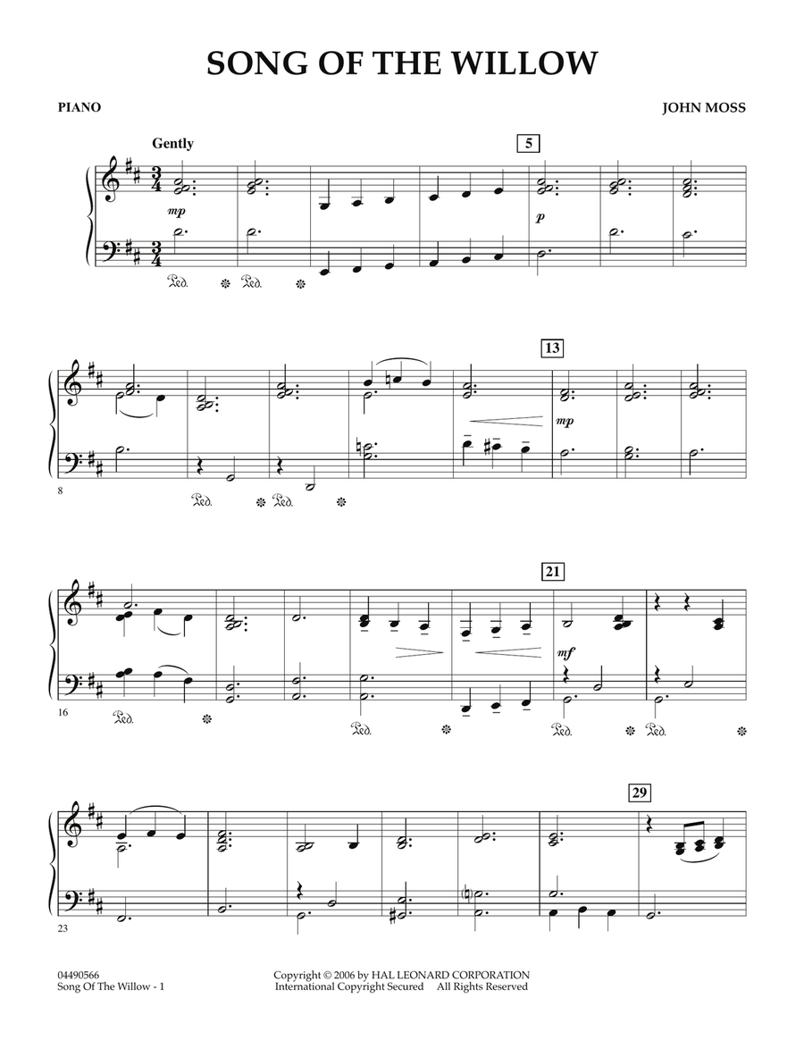 Song Of The Willow - Piano Orchestra scores gallery preview page 1