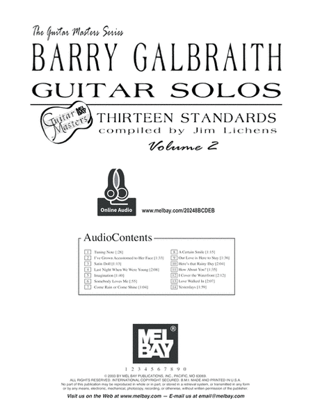 Barry Galbraith Guitar Solos Volume 2 image number null