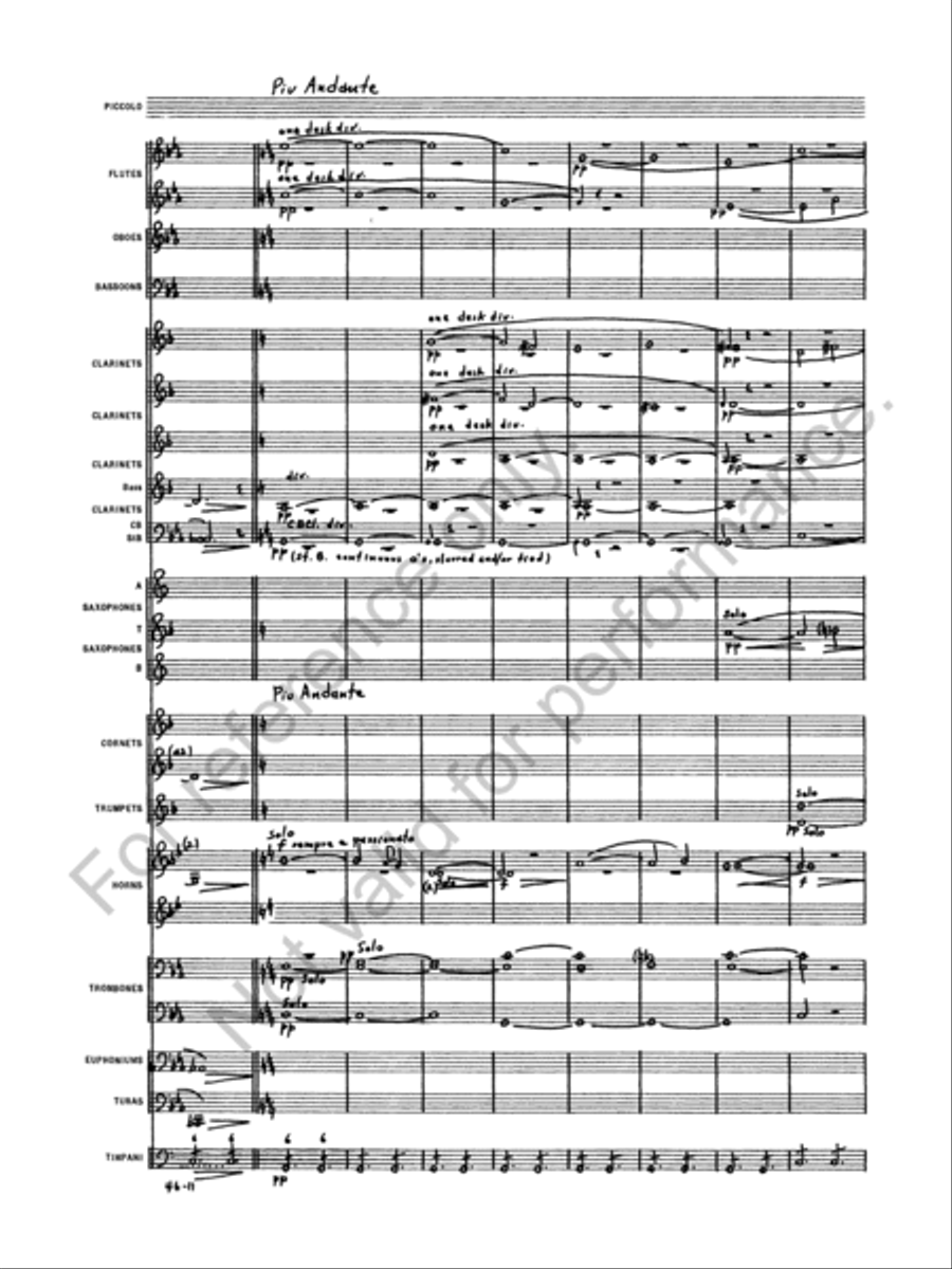 Symphony No. 1 Concert Band scores gallery preview page 13