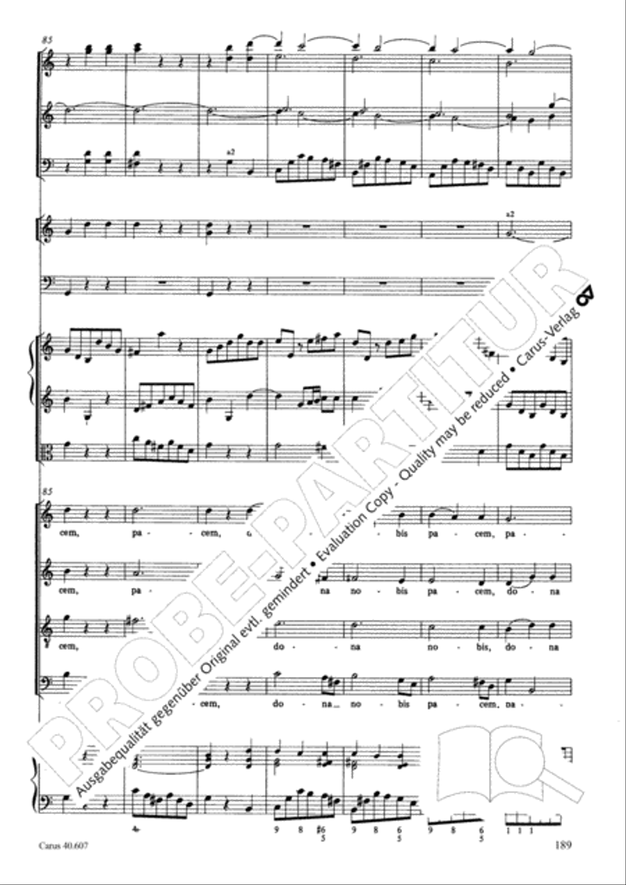 Mass in time of war (Missa in tempore belli) 4-Part scores gallery preview page 198