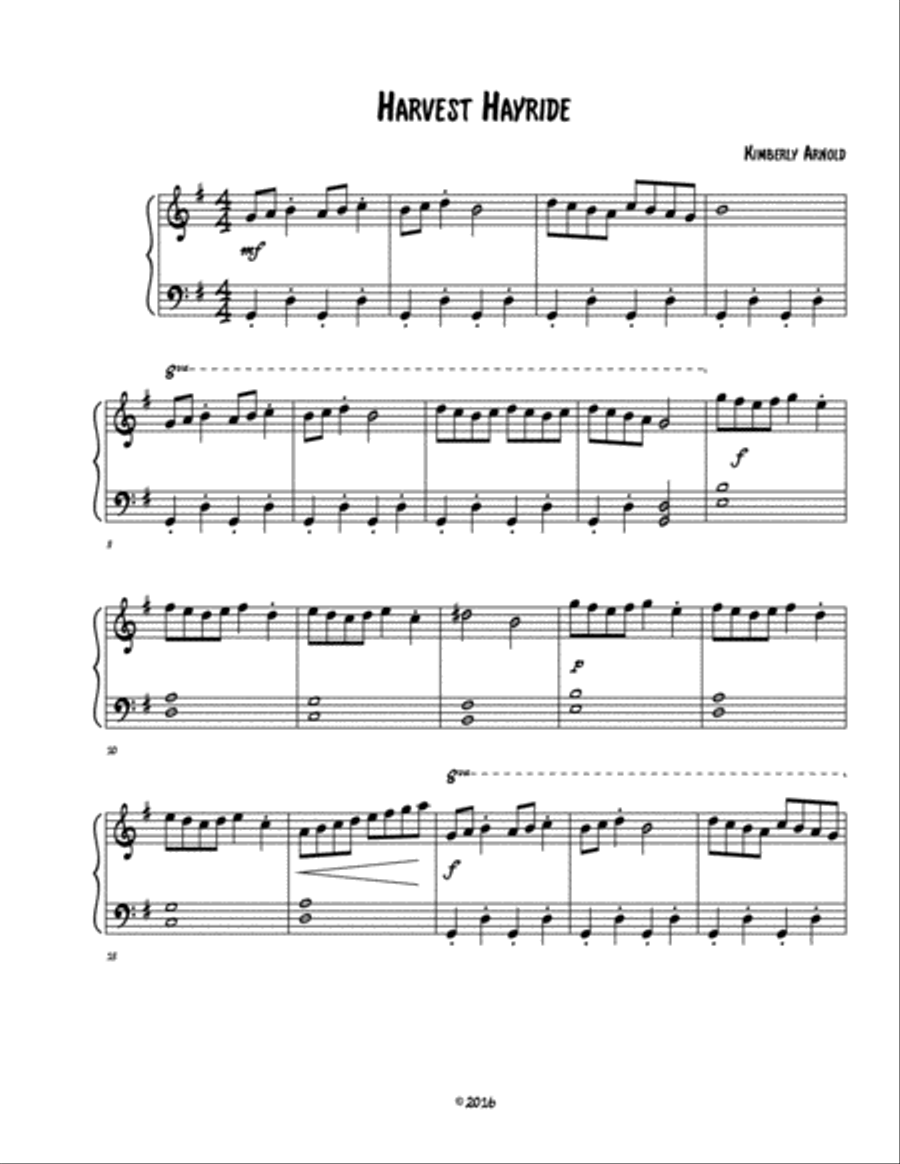 Harvest Hayride Piano Method scores gallery preview page 1