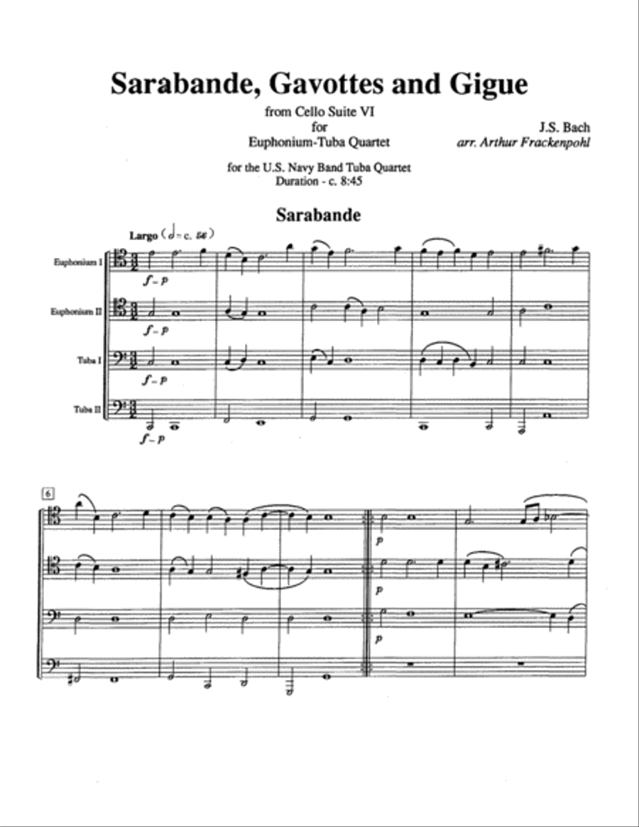 Sarabande, Gavottes, and Gigue EETT scores gallery preview page 2