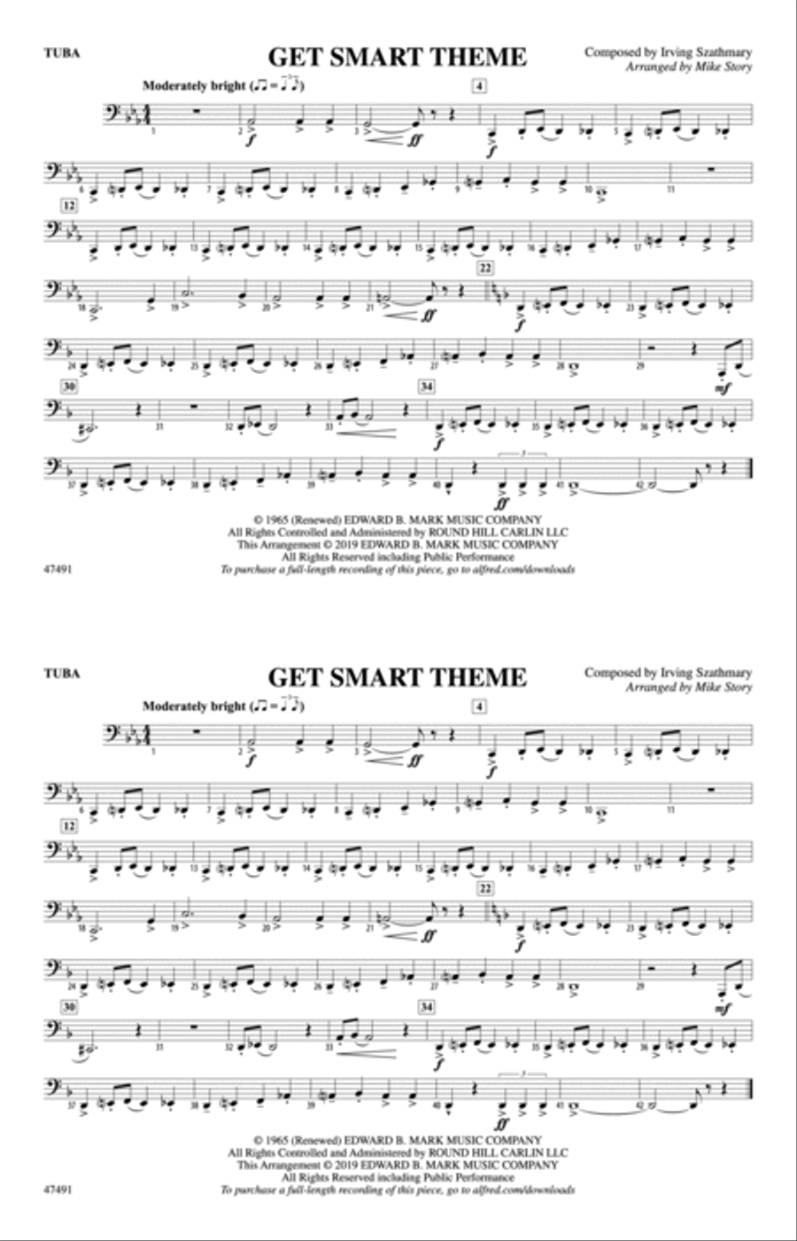 Get Smart Theme: Tuba Marching Band scores gallery preview page 1