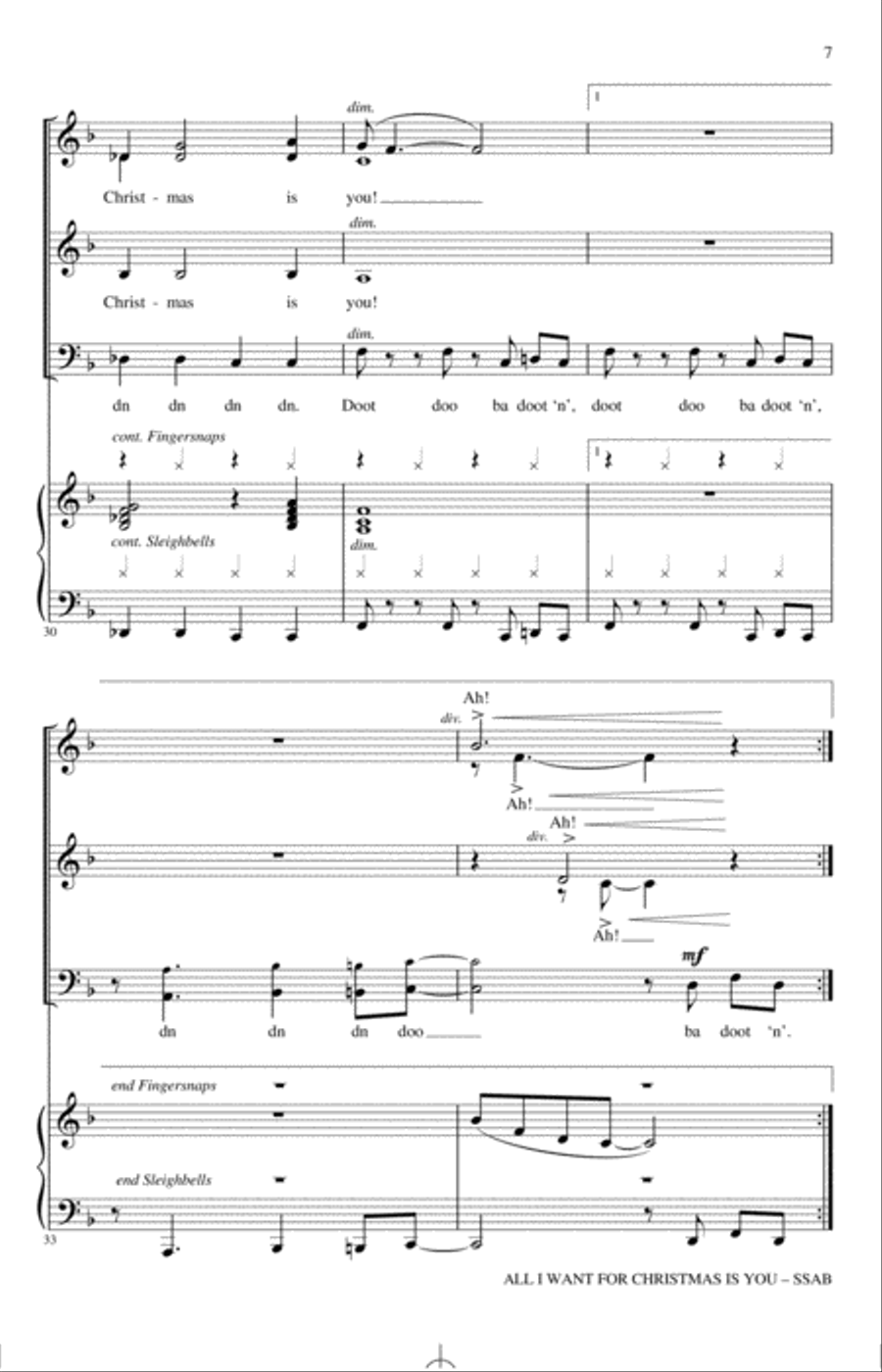 All I Want For Christmas Is You (arr. Roger Emerson) A Cappella scores gallery preview page 6