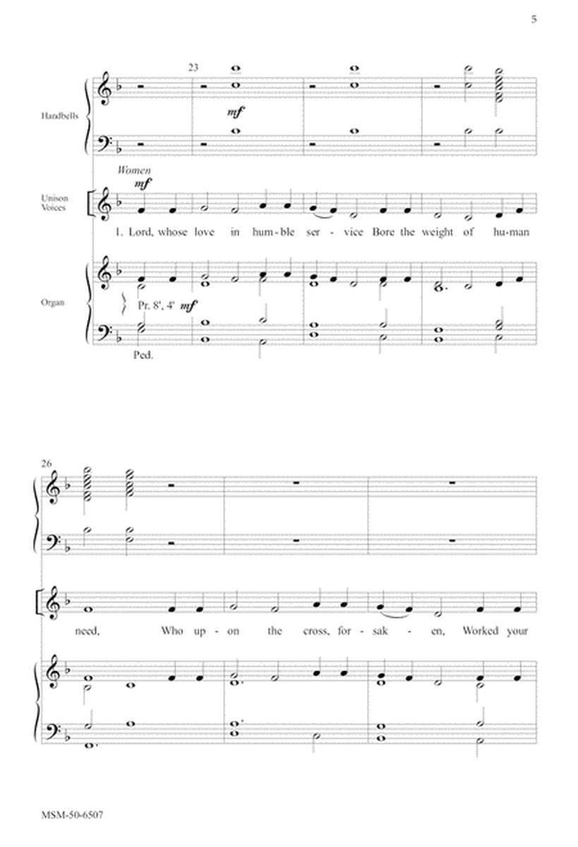 Lord, Whose Love in Humble Service (Downloadable Choral Score)