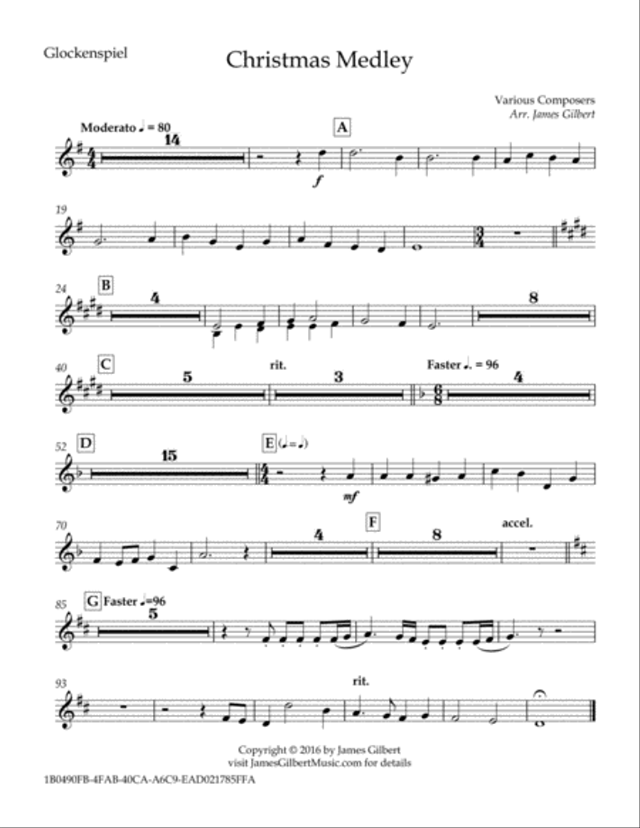 Christmas Medley Christmas Medley Concert Band scores gallery preview page 2