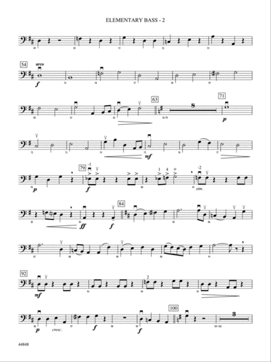 A Festival Rondo: Elementary Bass String Orchestra scores gallery preview page 2
