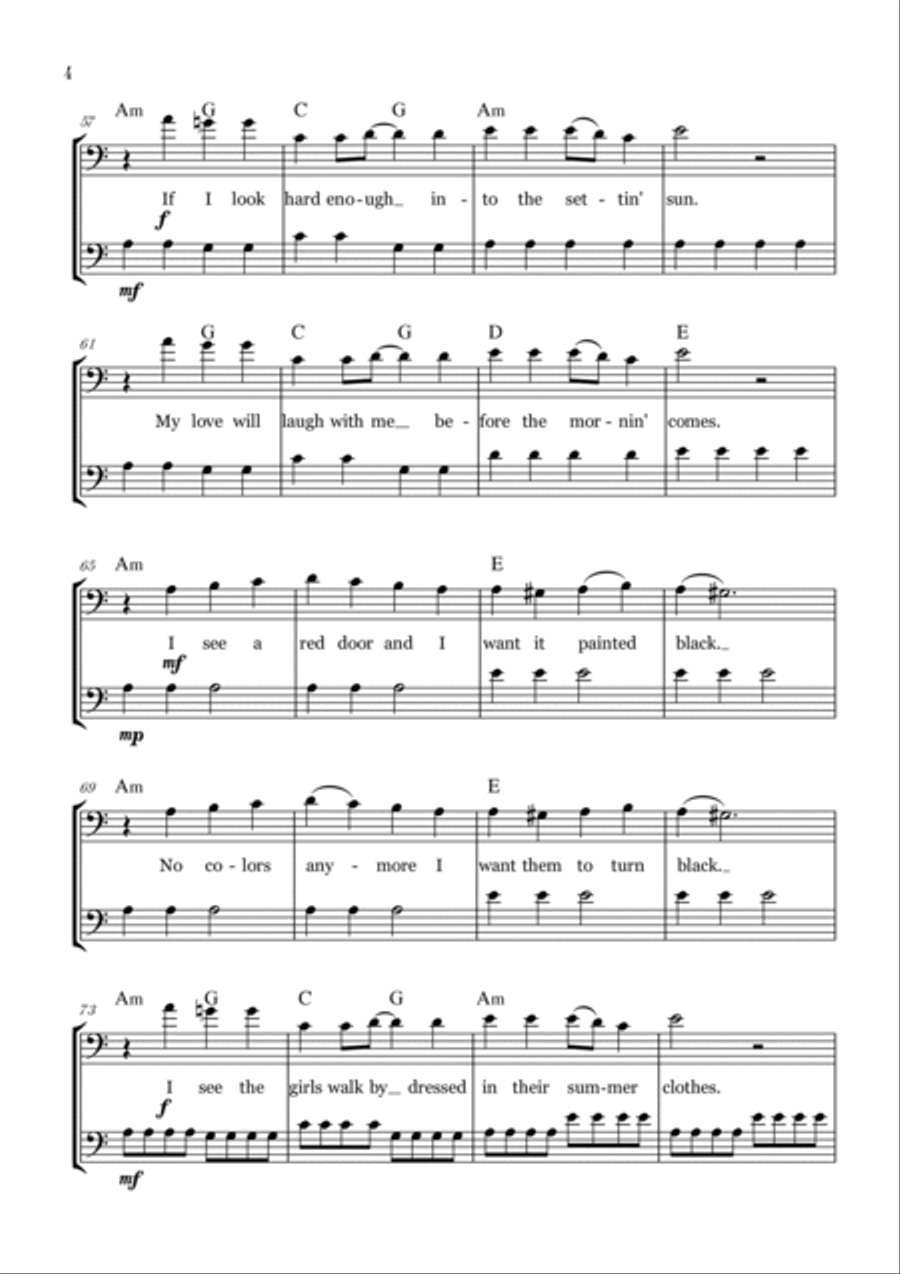 Paint It, Black String Duet scores gallery preview page 4