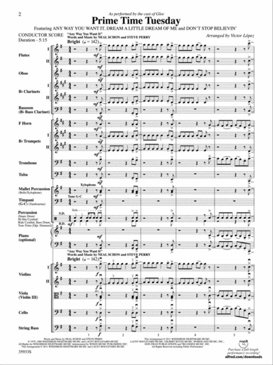 Prime Time Tuesday Full Orchestra scores gallery preview page 2