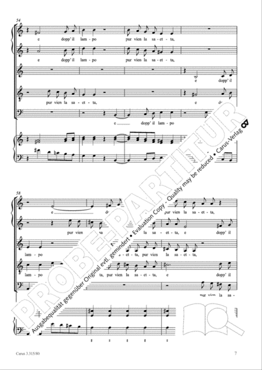 E questa vita un lampo SV 254 SSATB scores gallery preview page 8
