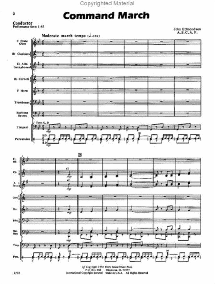 Command March Concert Band scores gallery preview page 2