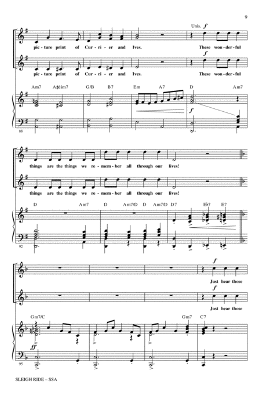 Sleigh Ride (arr. Mark Brymer) SSA scores gallery preview page 8