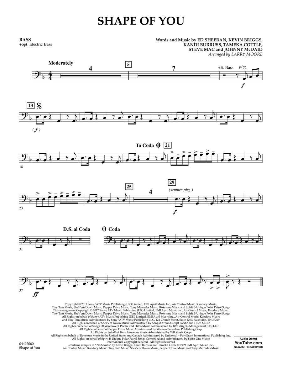 Shape of You - Bass Orchestra scores gallery preview page 1