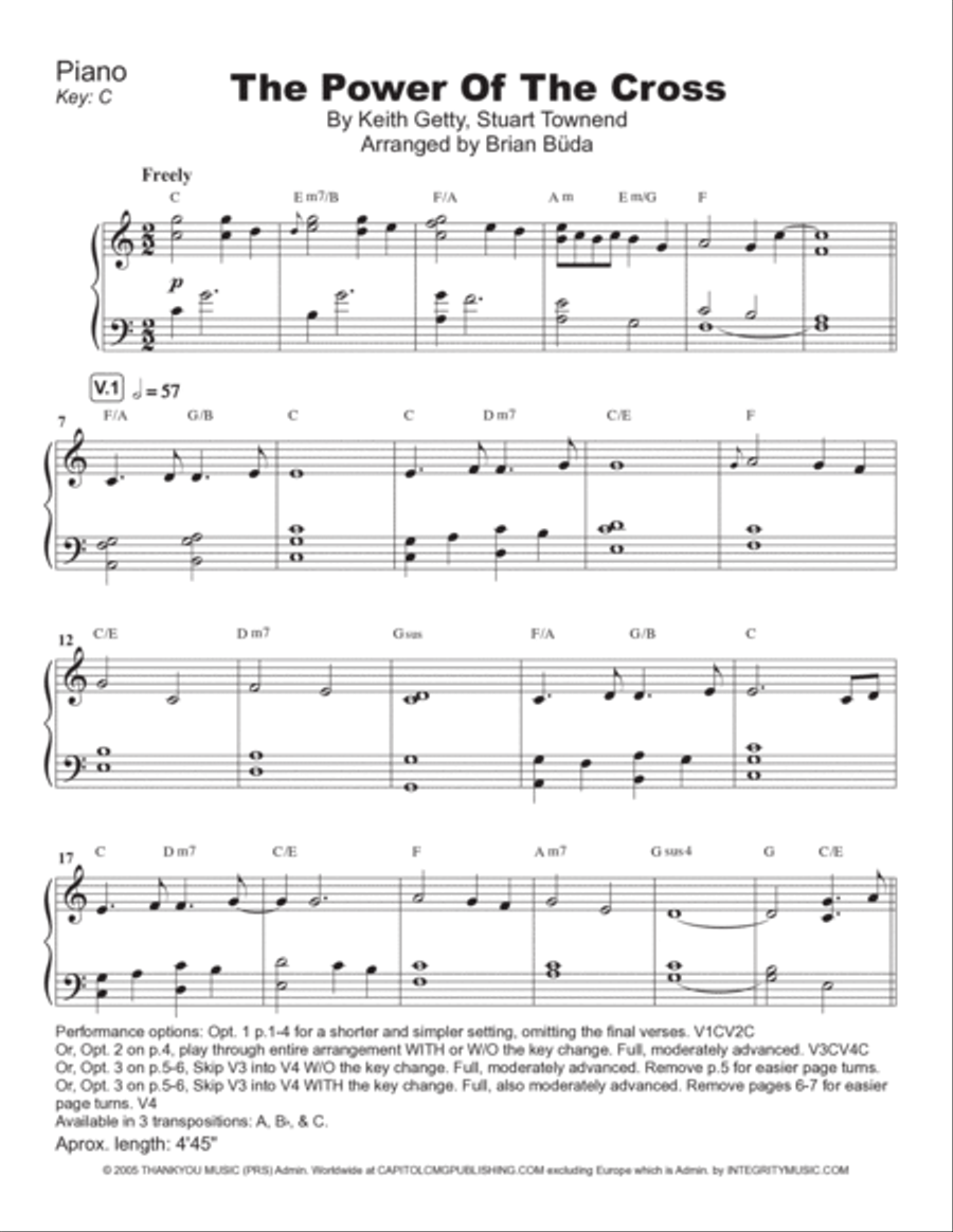 The Power Of The Cross (oh To See The Dawn) Piano Solo scores gallery preview page 2