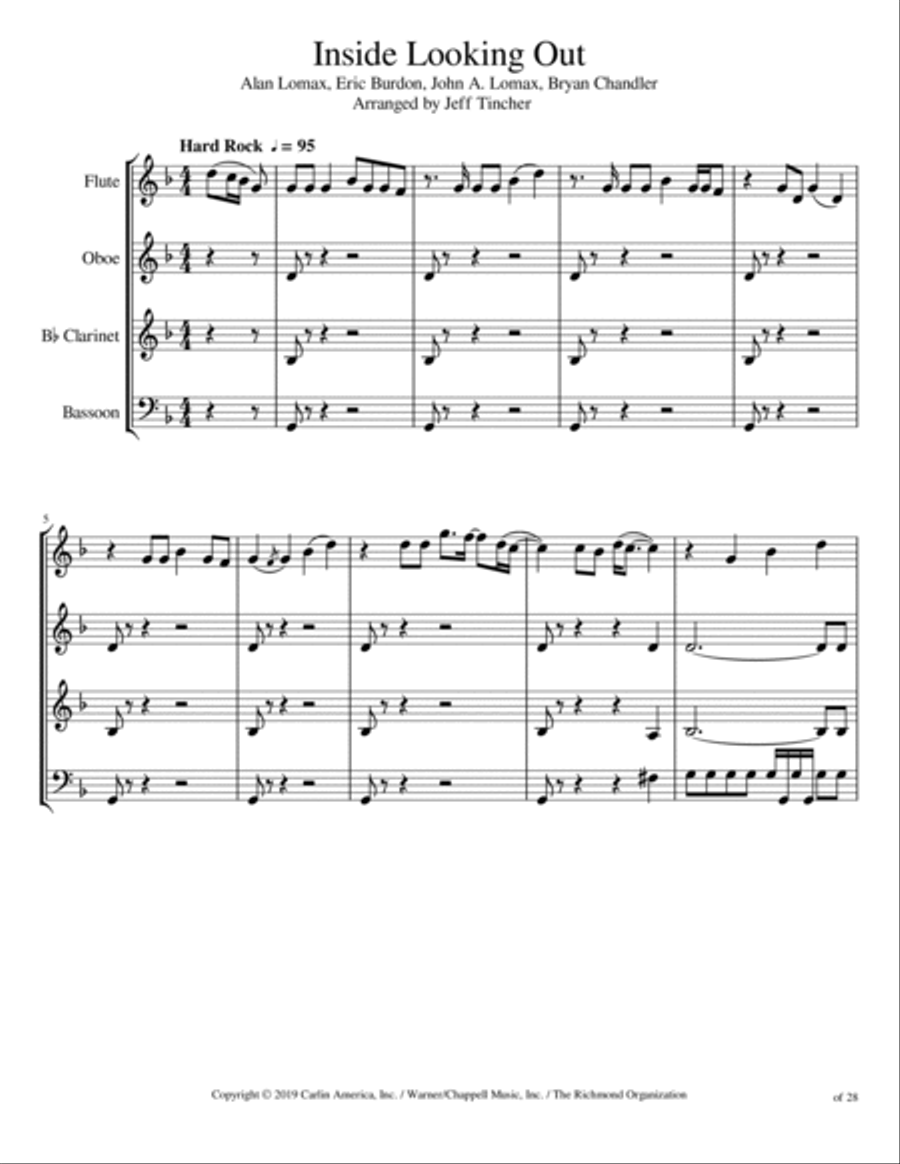 Inside Looking Out Woodwind Quartet scores gallery preview page 2