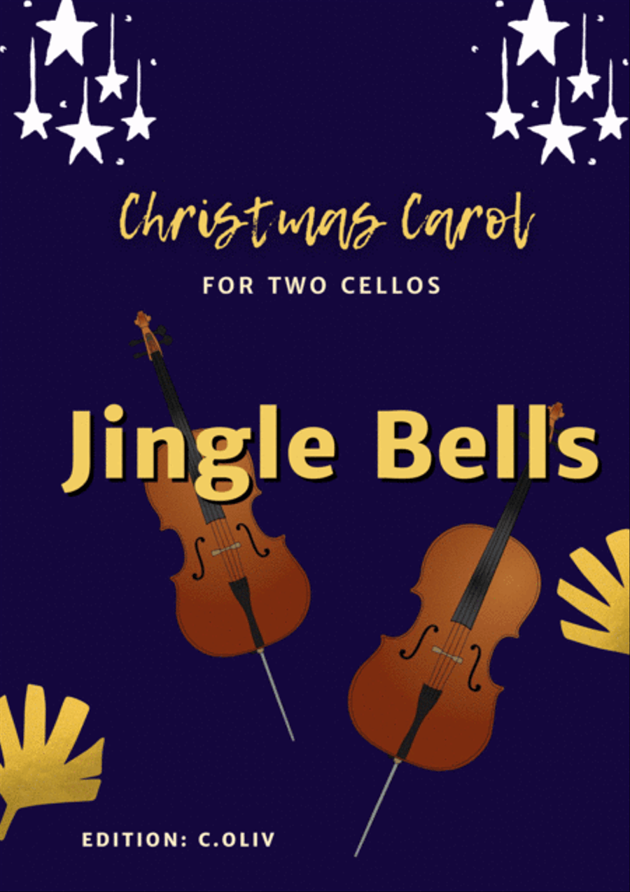 Jingle Bells Funny Easy Duet for Cello Beginners String Duet scores gallery preview page 1