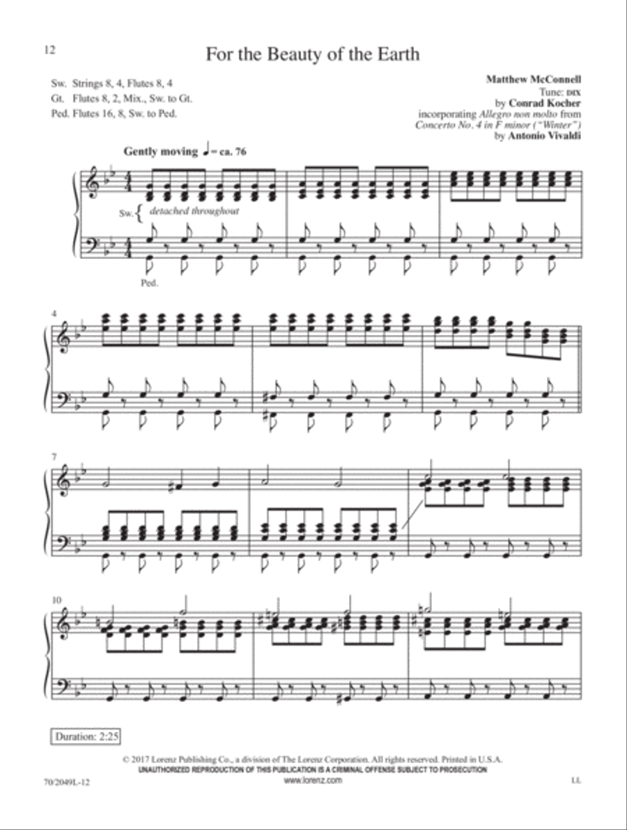 Classical Hymns for Organ Organ Solo scores gallery preview page 6