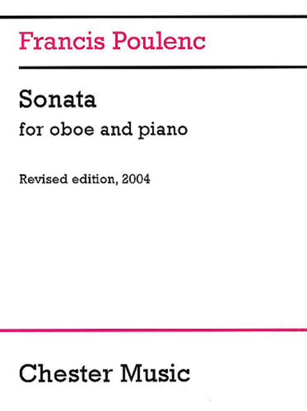 Sonata for Oboe and Piano by Francis Poulenc Piano Accompaniment - Sheet Music