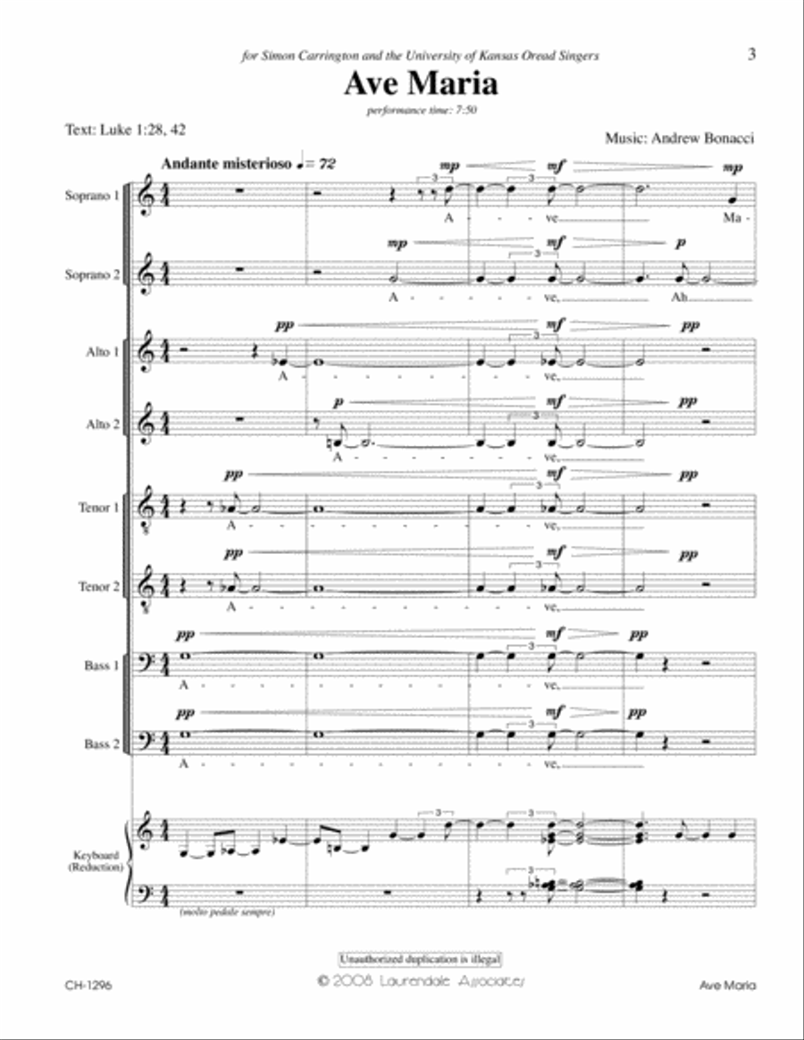Ave Maria Ave Maria Divisi scores gallery preview page 2