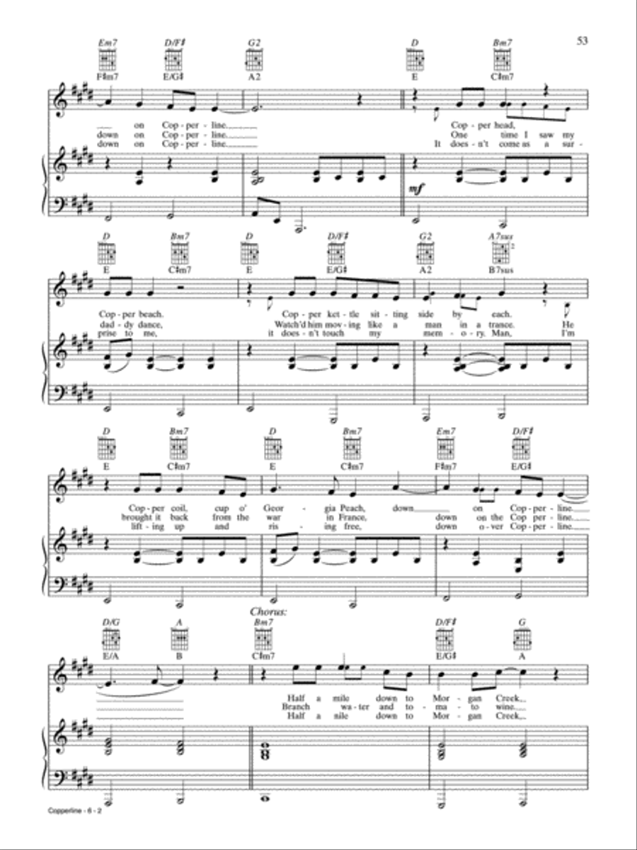 Copperline Piano, Vocal, Guitar scores gallery preview page 2