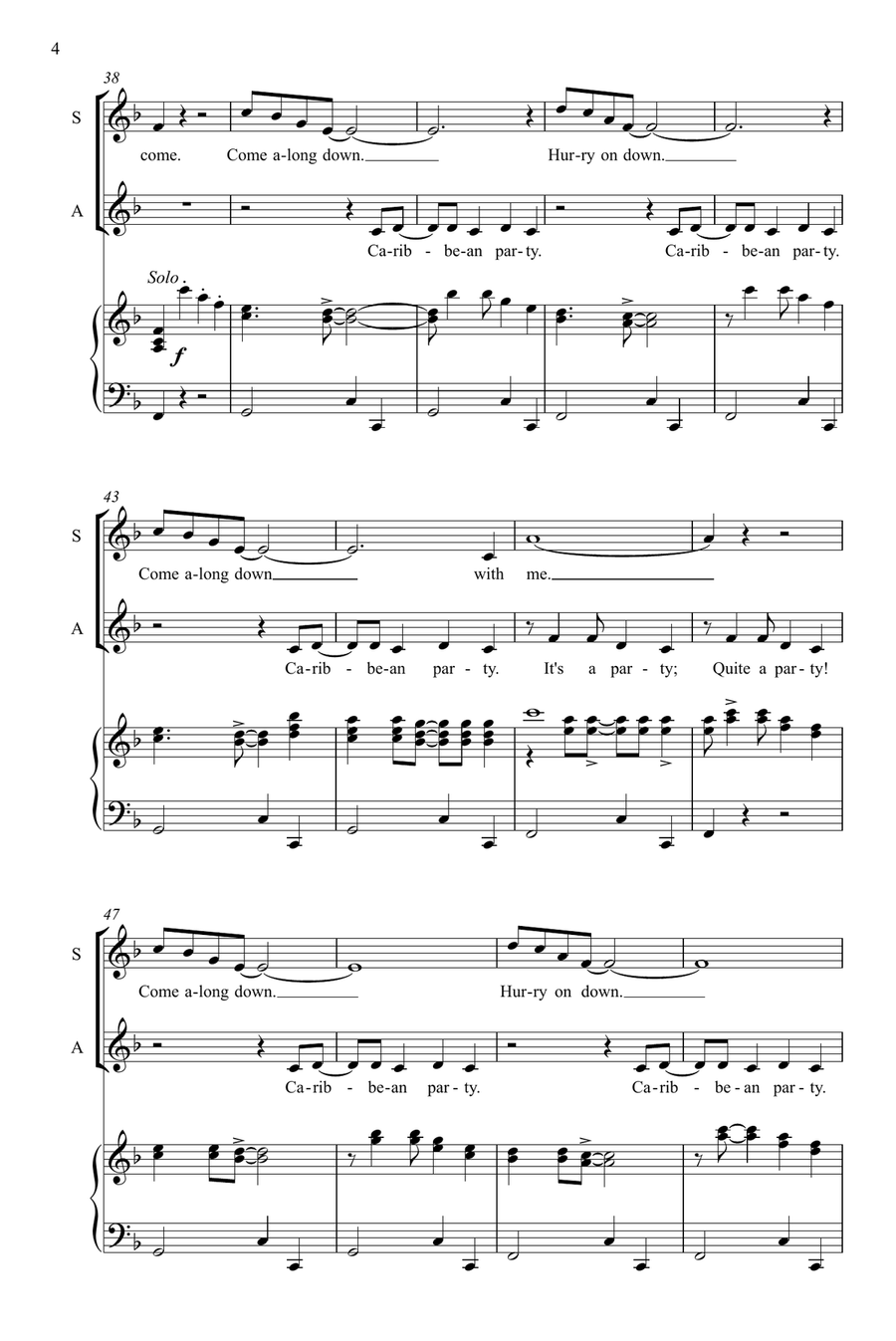 Down By the Seashore SSA scores gallery preview page 4