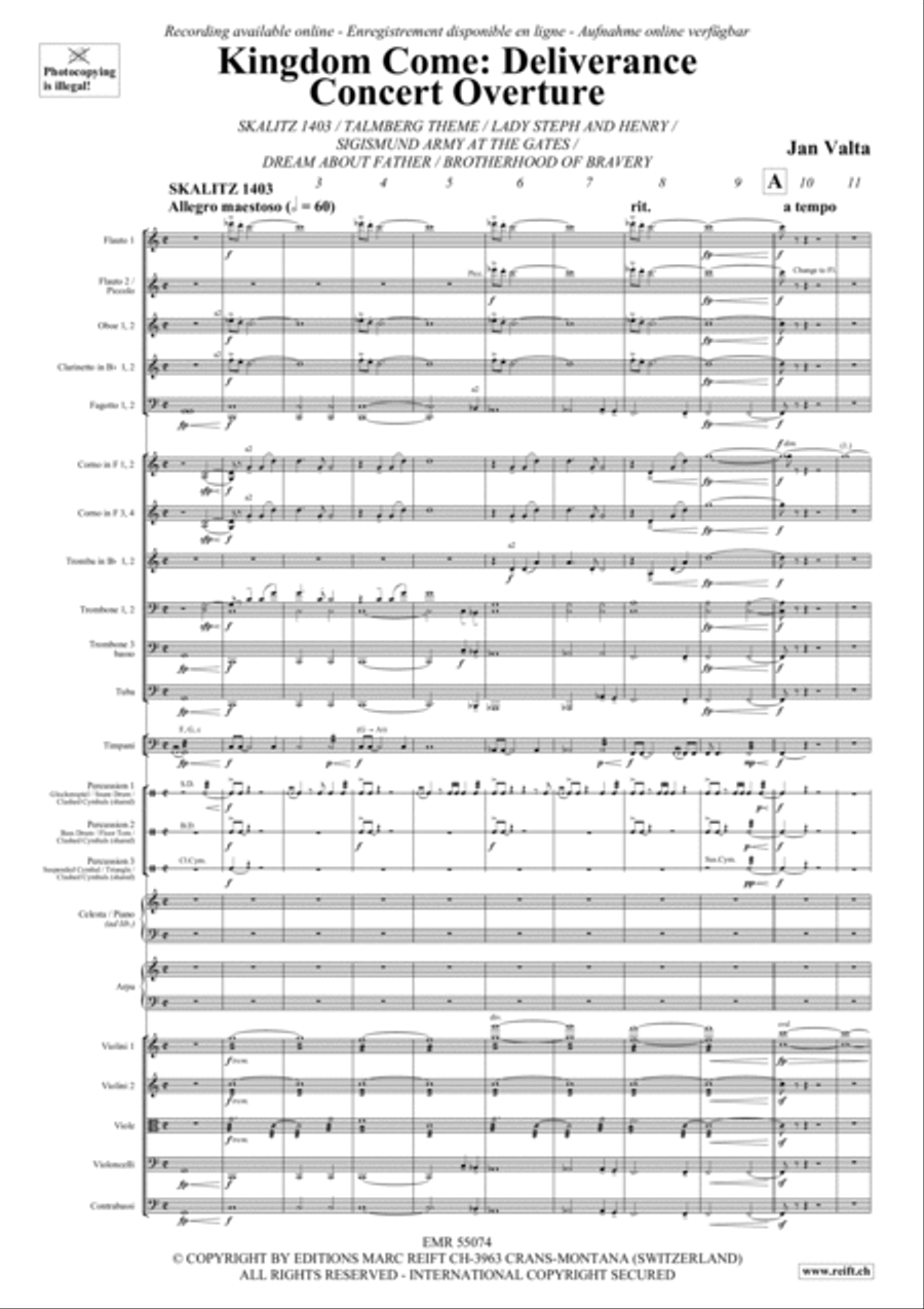 Kingdom Come: Deliverance (Score Only) Orchestra scores gallery preview page 2