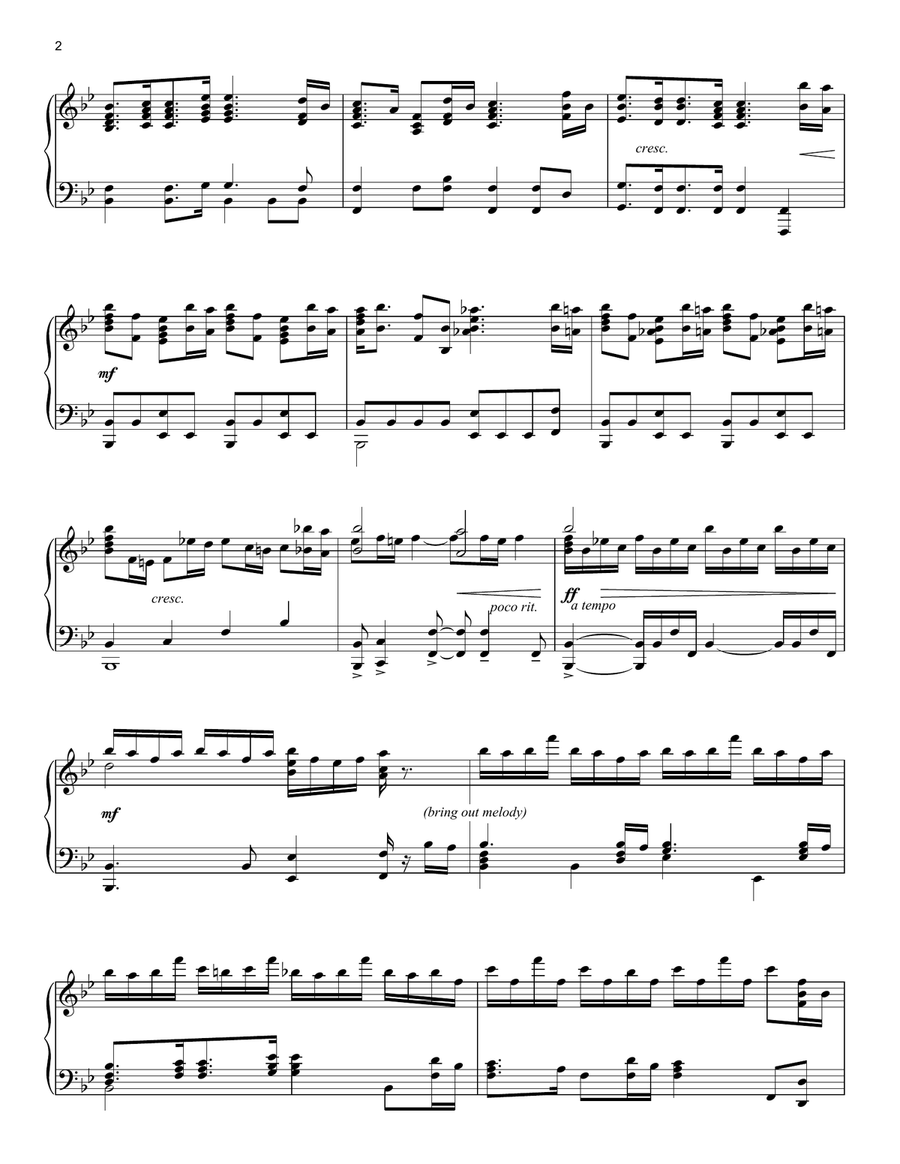 Theme From Jurassic Park Piano Solo scores gallery preview page 2