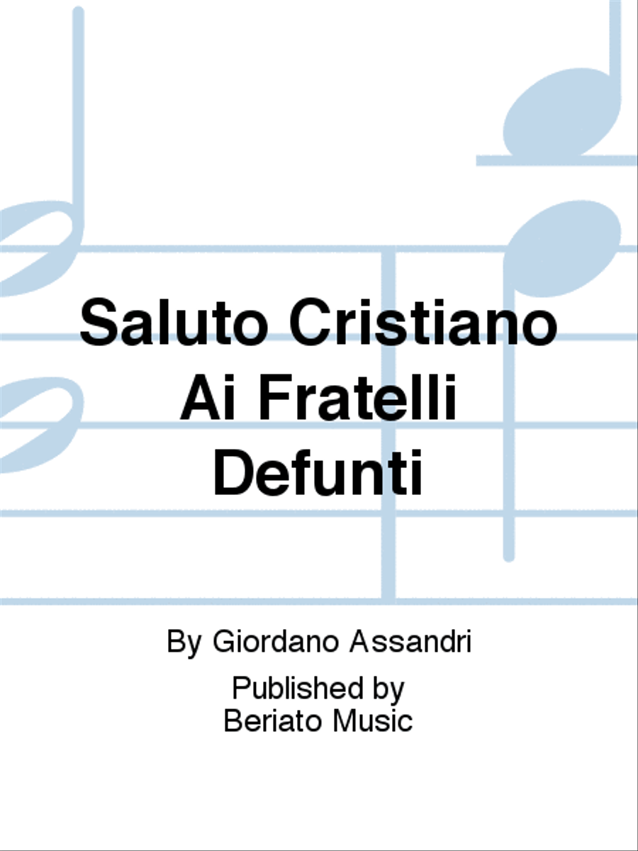 Saluto Cristiano Ai Fratelli Defunti Organ scores gallery preview page 1