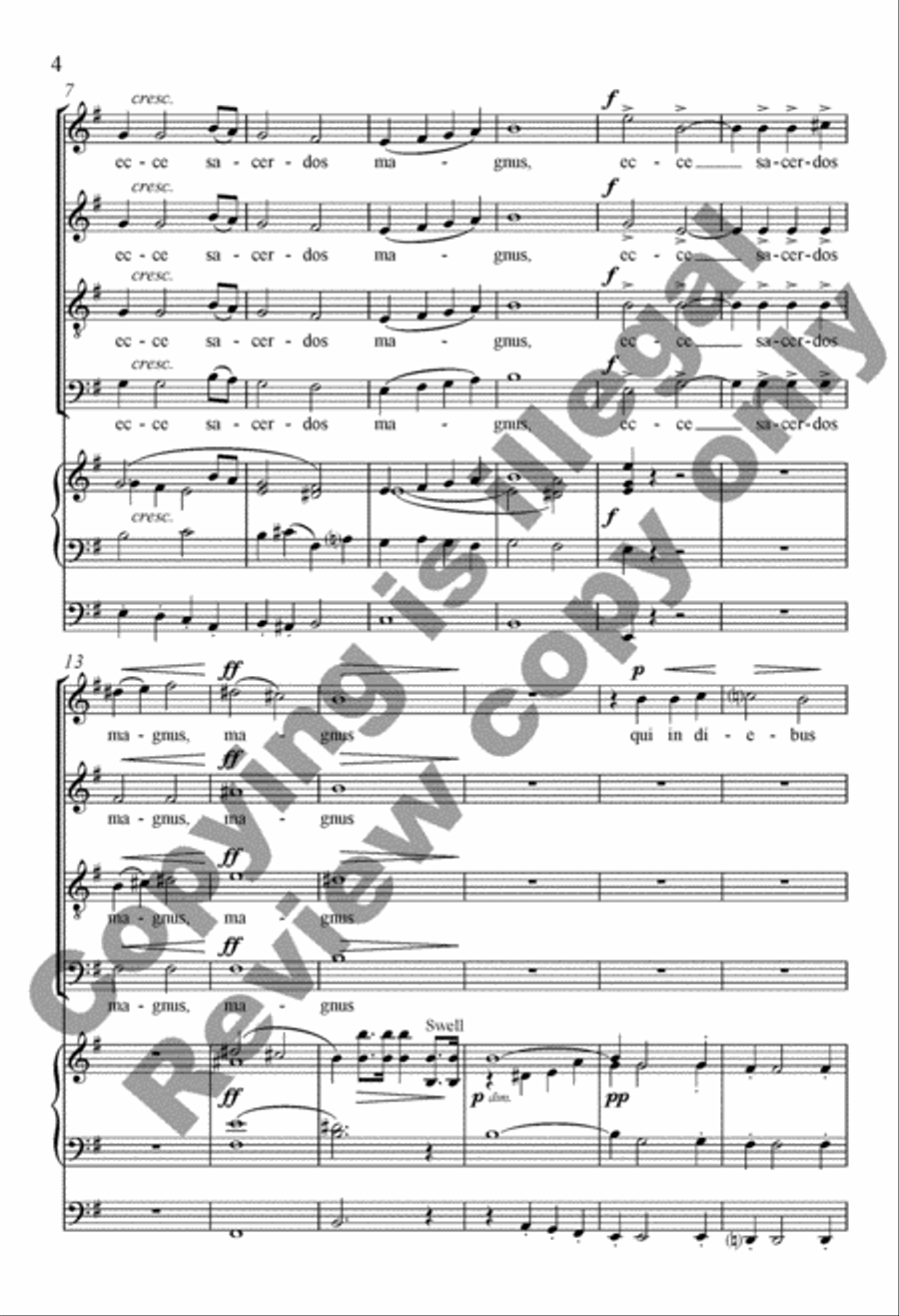 Ecce sacerdos magnus 4-Part scores gallery preview page 9