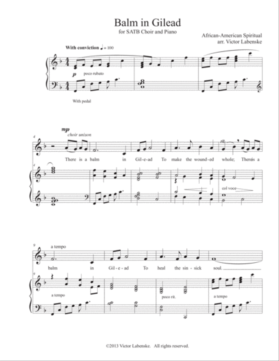 Balm in Gilead Balm in Gilead 4-Part scores gallery preview page 1