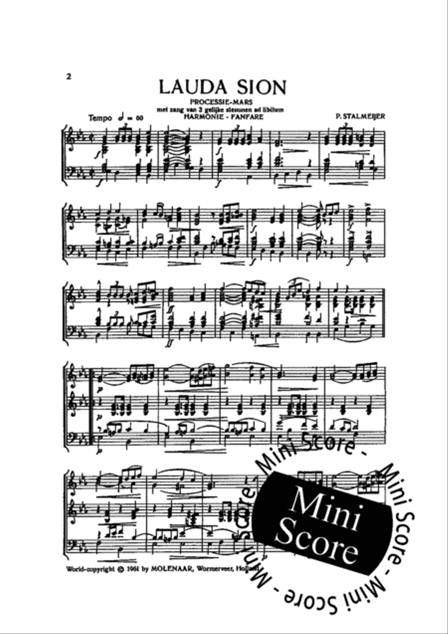 Lauda Sion Fanfare Band scores gallery preview page 4