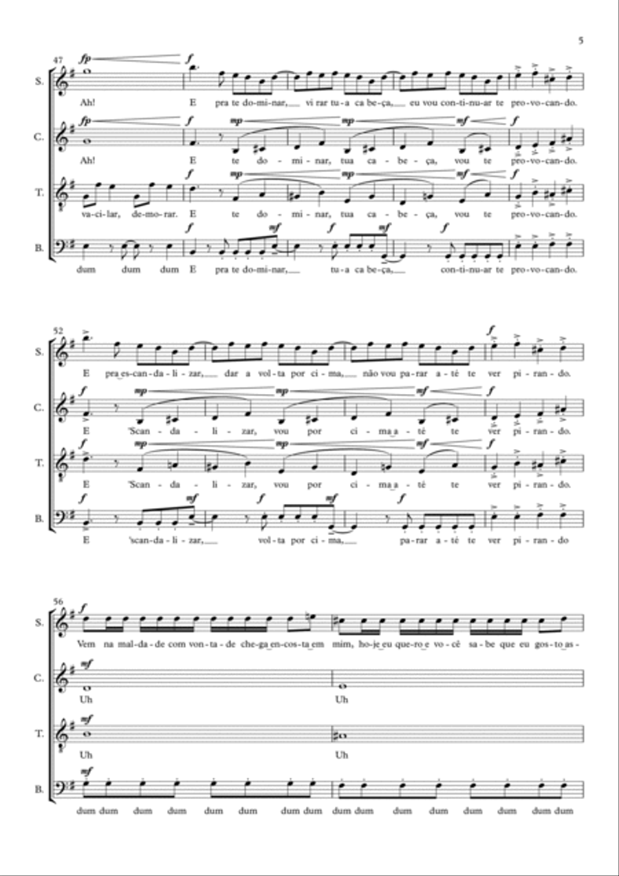 Bang Bang English Translation 4-Part scores gallery preview page 5