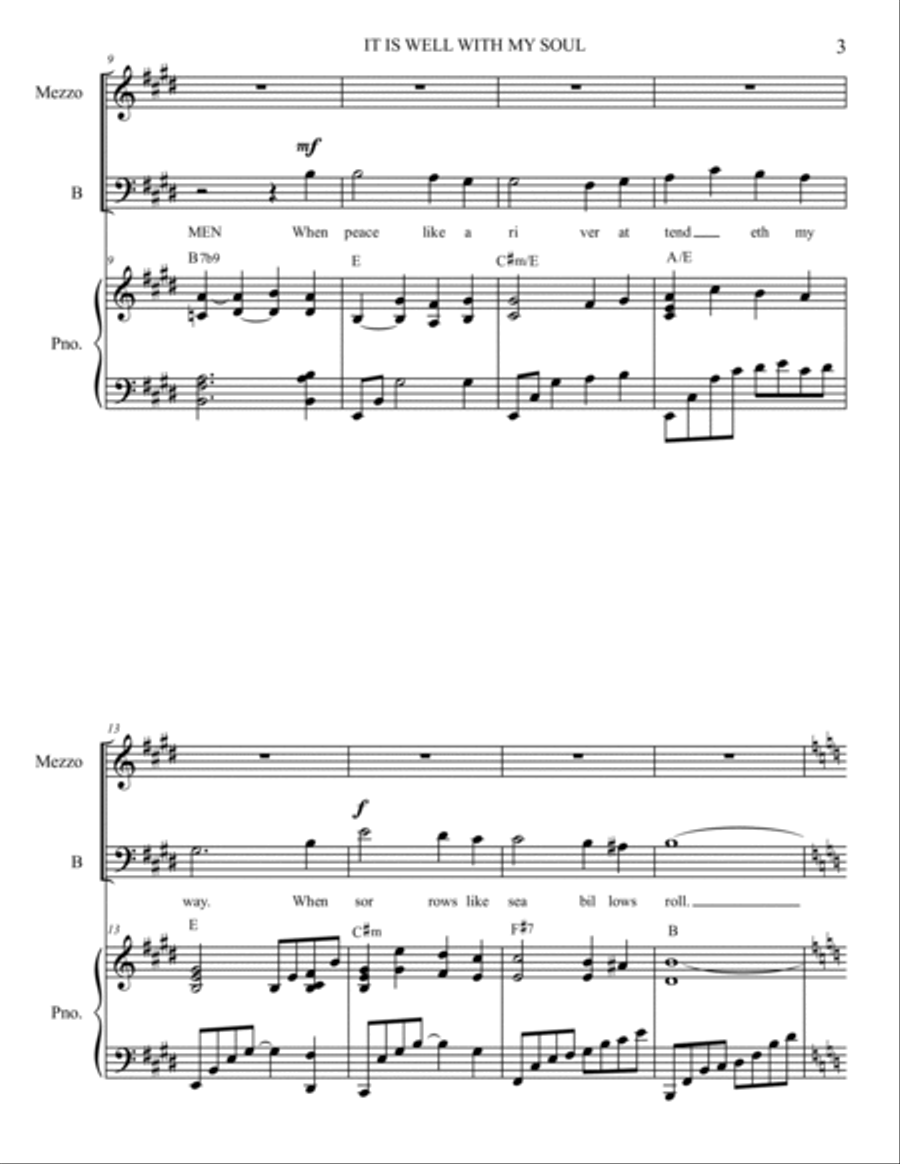 It is Well With My Soul Choir SATB 4-Part scores gallery preview page 3