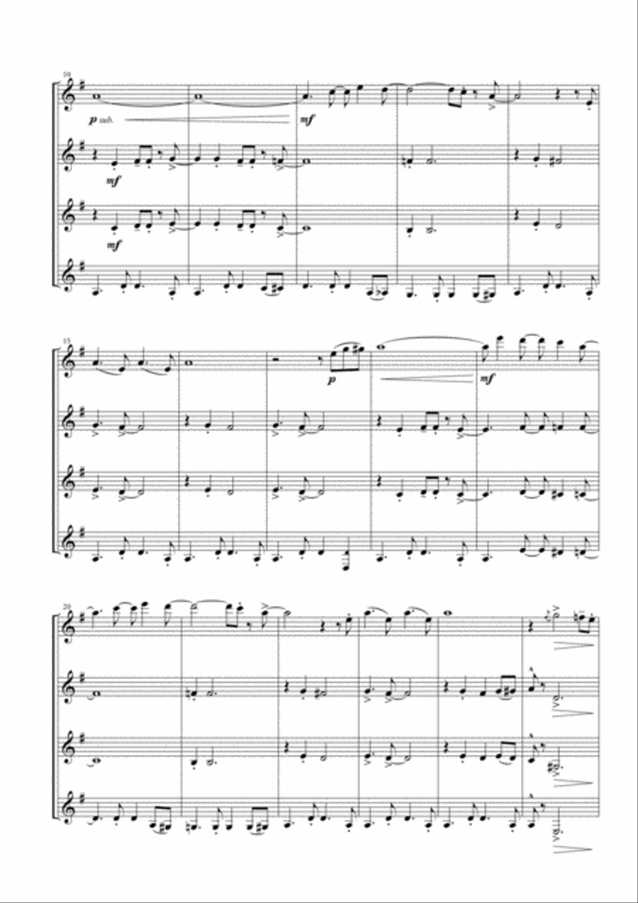 Mas Que Nada Woodwind Quartet scores gallery preview page 2