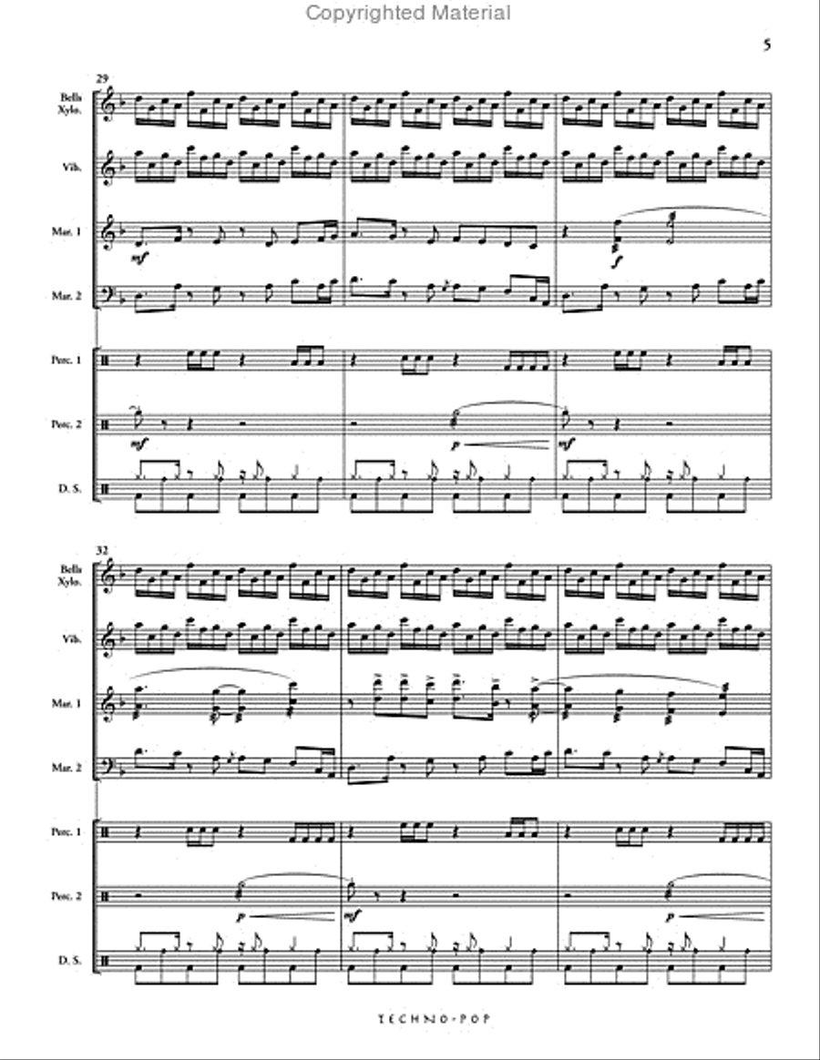 Techno-Pop Percussion Ensemble scores gallery preview page 6