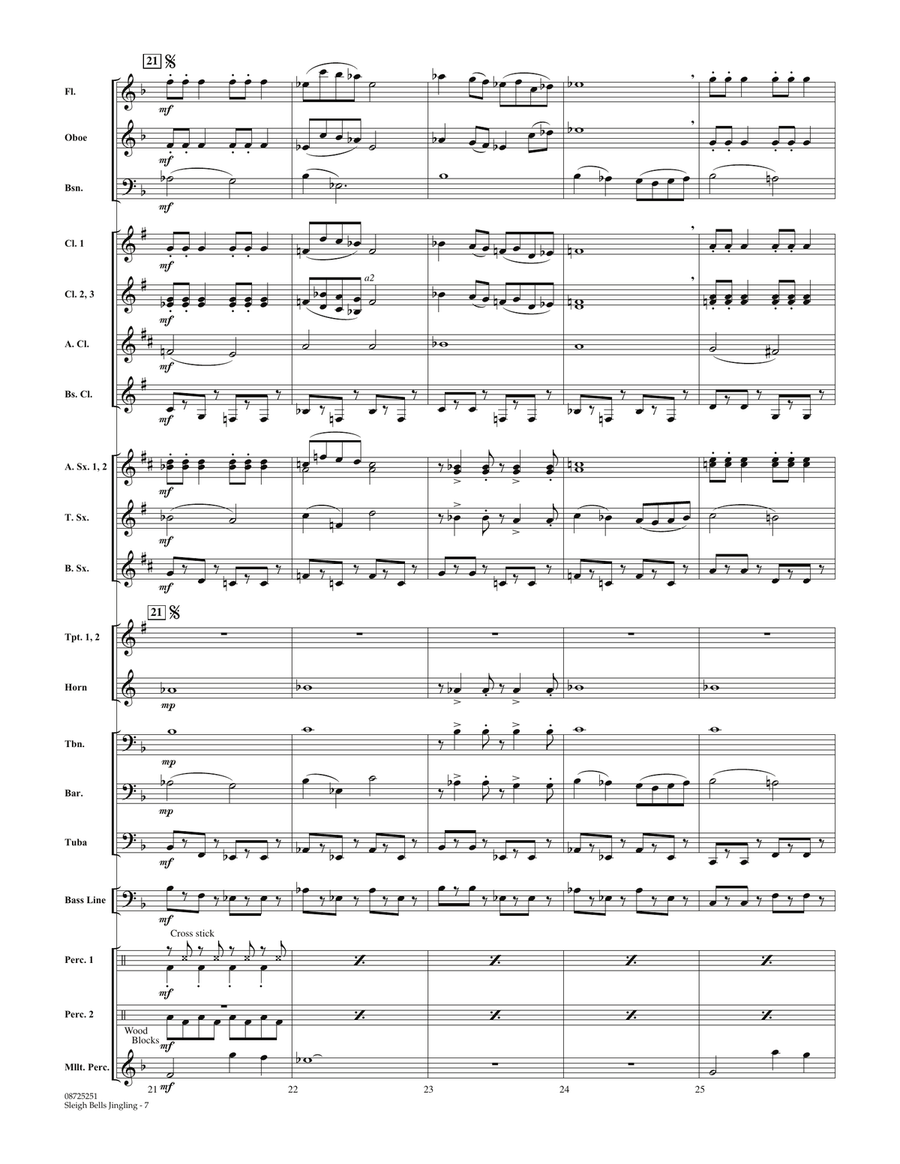 Sleigh Bells Jingling - Full Score Concert Band scores gallery preview page 6