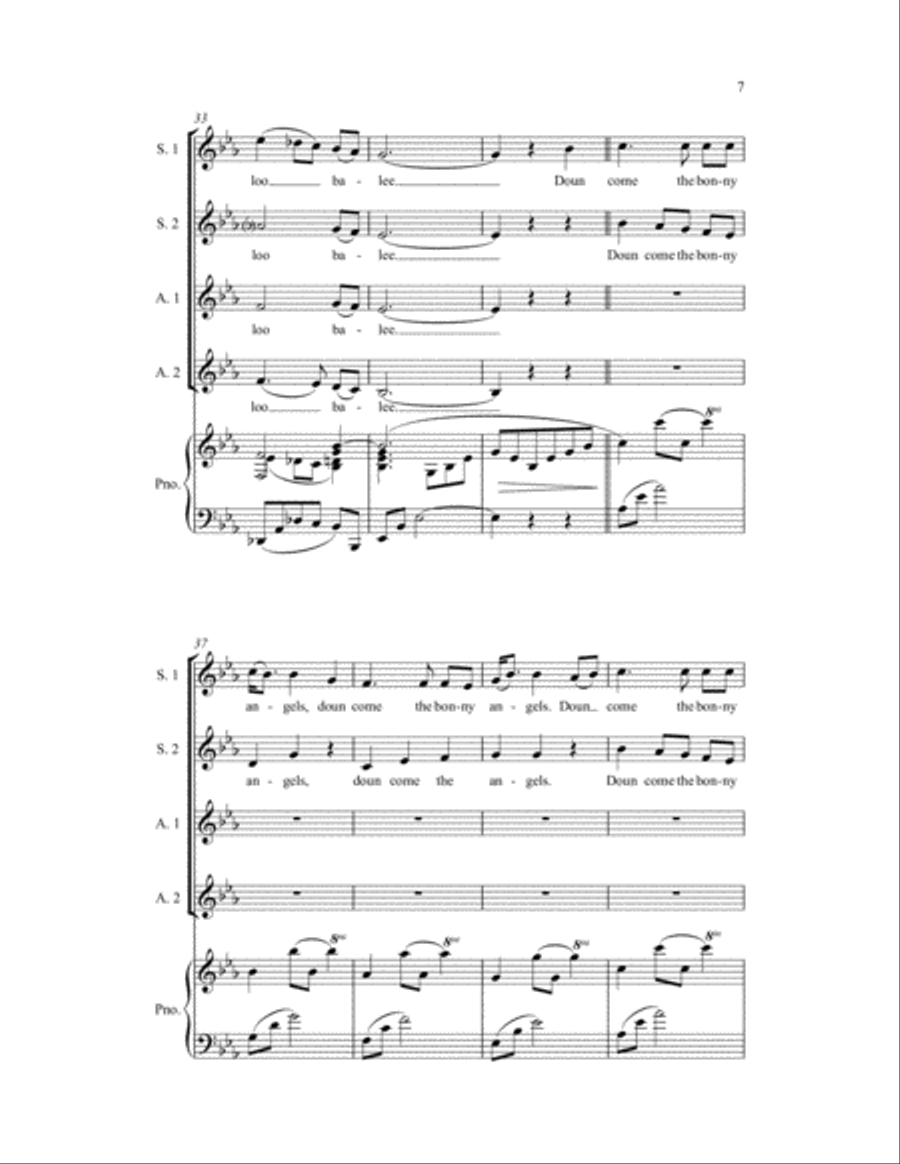 Scottish Lullaby Scottish Lullaby SSAA scores gallery preview page 5