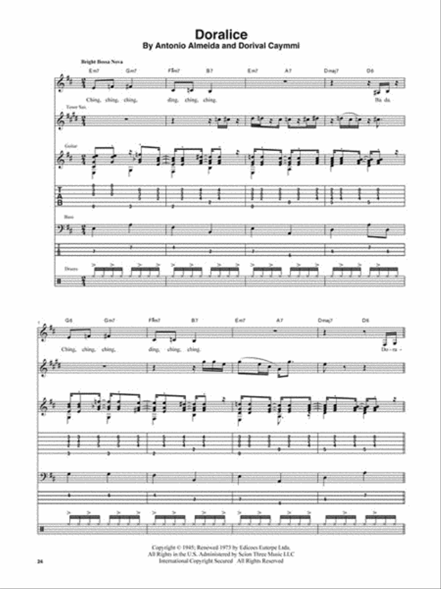 Getz/Gilberto Saxophone scores gallery preview page 4
