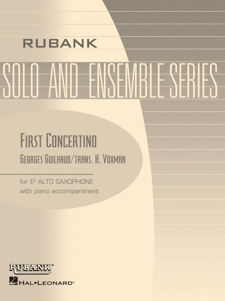 First Concertino - E Flat Alto Saxophone Solos With Piano