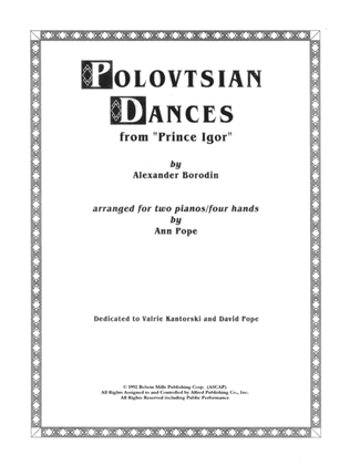 Book cover for Polovetsian Dances: from Prince Igor - Piano Duo (2 Pianos, 4 Hands)