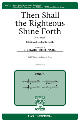 Book cover for Then Shall The Righteous Shine Forth
