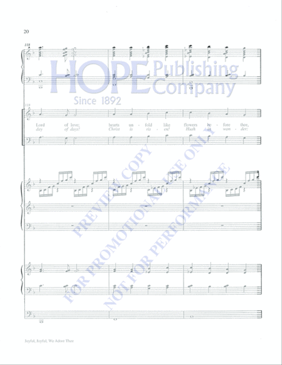 Joyful, Joyful, We Adore Thee 4-Part scores gallery preview page 20