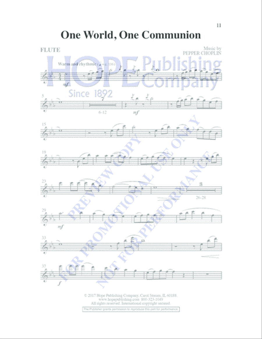 One World, One Communion 4-Part scores gallery preview page 11