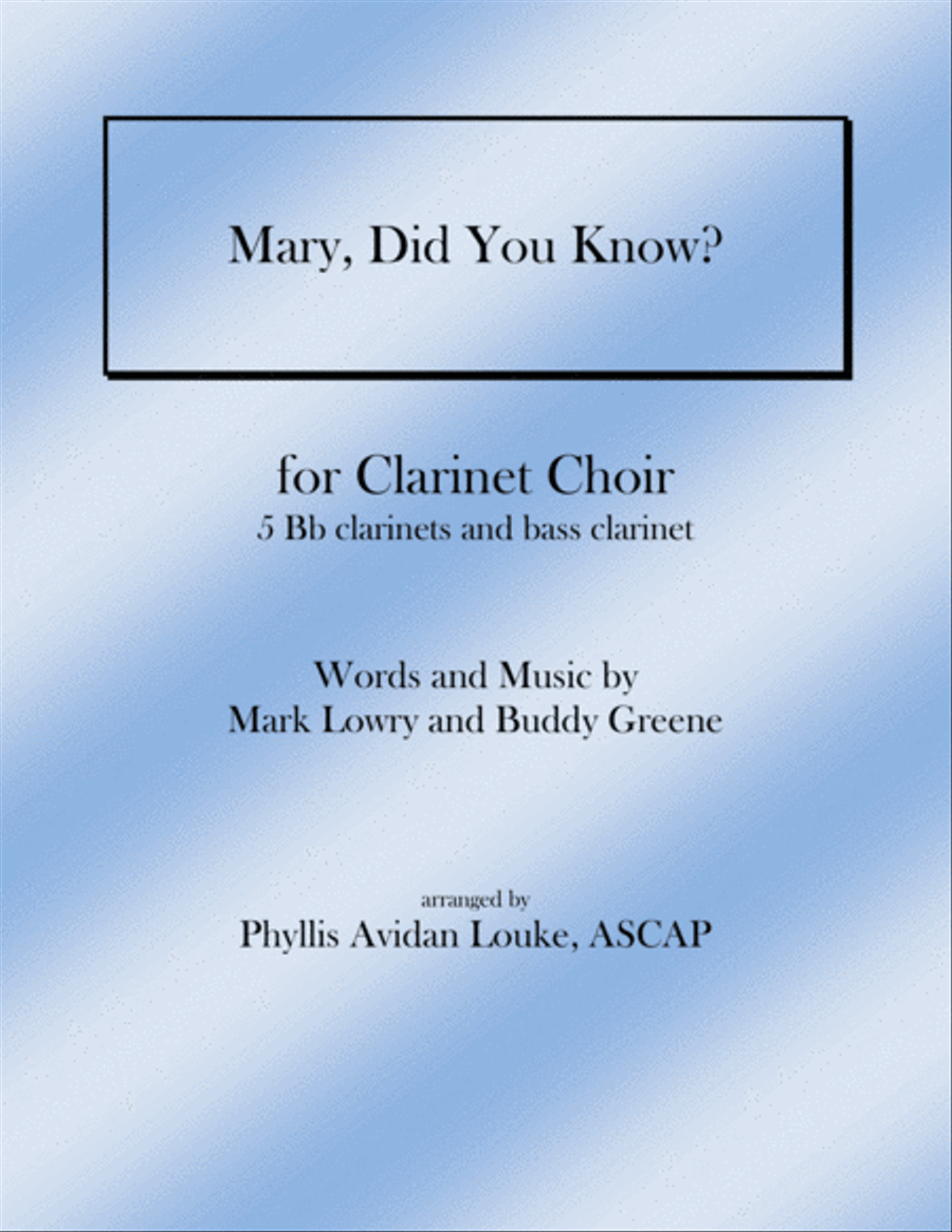 Mary, Did You Know? Woodwind Ensemble scores gallery preview page 1
