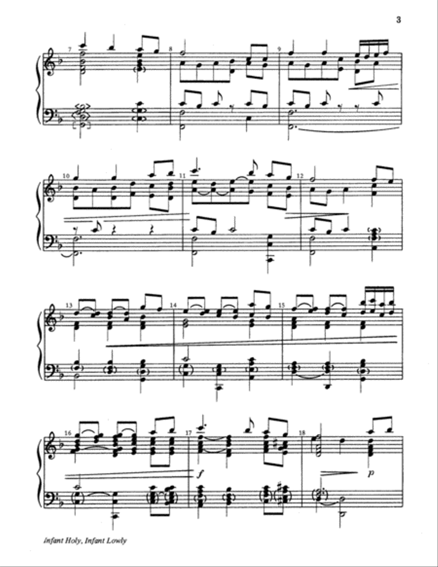 Infant Holy, Infant Lowly Handbell Choir scores gallery preview page 3